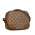 Gucci AB Gucci Brown Beige Canvas Fabric GG Bree Crossbody Italy