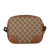 Gucci AB Gucci Brown Beige Canvas Fabric GG Bree Crossbody Italy