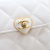 Chanel White Lambskin Leather Leather Mini Quilted Lambskin CC Enamel Heart Clutch With Chain Italy