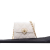 Chanel White Lambskin Leather Leather Mini Quilted Lambskin CC Enamel Heart Clutch With Chain Italy