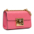 Gucci B Gucci Pink Calf Leather Small Guccissima Padlock Crossbody Bag Italy