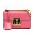 Gucci B Gucci Pink Calf Leather Small Guccissima Padlock Crossbody Bag Italy