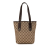 Gucci B Gucci Brown Beige Canvas Fabric GG Charmy Shoulder Bag Italy