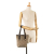 Gucci B Gucci Brown Beige Canvas Fabric GG Charmy Shoulder Bag Italy