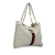 Gucci B Gucci White Calf Leather Large Web Rajah Tote Italy