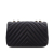 Chanel AB Chanel Black Lambskin Leather Leather Small Chevron Lambskin Statement Flap Italy