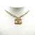 Chanel B Chanel Gold Gold Plated Metal CC Pendant Necklace France