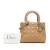 Christian Dior B Dior Brown Beige Lambskin Leather Leather Medium Lambskin Cannage Lady Dior Italy