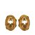 Chanel B Chanel Gold Gold Plated Metal CC Oval Clip On Earrings France