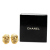 Chanel B Chanel Gold Gold Plated Metal CC Oval Clip On Earrings France