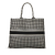 Christian Dior AB Dior Black Canvas Fabric Large Houndstooth Book Tote Italy