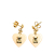 Louis Vuitton B Louis Vuitton Gold Brass Metal And Resin Pomme D'Amour Lock Me Heart Drop Push Back Earrings Italy