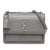 Saint Laurent B Saint Laurent Gray Calf Leather Medium Croc Embossed Monogram Sunset Bag Italy