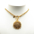 Chanel AB Chanel Gold Gold Plated Metal Sunburst Medallion Pendant Necklace France