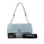 Chanel B Chanel Blue Light Blue Denim Fabric CC Printed Single Flap Italy