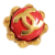 Chanel B Chanel Red Gold Plated Metal Gripoix Button Earrings France