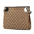 Gucci B Gucci Brown Beige Canvas Fabric GG Eclipse Crossbody Italy