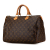 Louis Vuitton B Louis Vuitton Brown Monogram Canvas Canvas Monogram Speedy 35 France