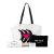 Prada B Prada White Canvas Fabric Canapa Banana Print Tote Italy