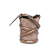 Alexander McQueen AB Alexander McQueen Brown Bronze Calf Leather skin Crystal Embellished The Curve Bucket Bag Italy