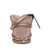 Alexander McQueen AB Alexander McQueen Brown Bronze Calf Leather skin Crystal Embellished The Curve Bucket Bag Italy