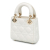 Christian Dior AB Dior White Lambskin Leather Leather Micro Lambskin Cannage Lady Dior Italy