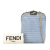 Fendi AB Fendi Blue Light Blue Knit Fabric Crochet Baguette Phone Bag Italy