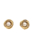 Chanel B Chanel Gold Gold Plated Metal Faux Pearl Clip on Earrings France