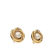 Chanel B Chanel Gold Gold Plated Metal Faux Pearl Clip on Earrings France