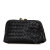 Bottega Veneta B Bottega Veneta Black Calf Leather Intrecciato Cosmetic Pouch Italy