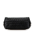 Bottega Veneta B Bottega Veneta Black Calf Leather Intrecciato Cosmetic Pouch Italy