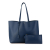 Saint Laurent AB Saint Laurent Blue Calf Leather East West Shopping Tote Italy