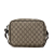 Gucci B Gucci Brown Beige Coated Canvas Fabric GG Supreme Crossbody Italy