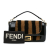 Fendi B Fendi Black Fur Natural Material Shearling Pequin Baguette Satchel Italy