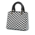 Christian Dior AB Dior Black with White Calf Leather Medium skin Checkered Lady Dior Italy