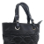 Chanel B Chanel Black Coated Canvas Fabric Small Paris-Biarritz Tote France