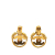 Chanel B Chanel Gold Gold Plated Metal CC Swing Clip On Earrings France