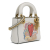 Christian Dior AB Dior White Calf Leather Niki De Saint Phalle Mini skin Dioramour Lady Dior Italy