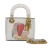 Christian Dior AB Dior White Calf Leather Niki De Saint Phalle Mini skin Dioramour Lady Dior Italy