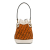 Fendi B Fendi Orange with White Suede Leather Mini Zucca F is Fendi Mon Tresor Bucket Italy