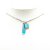 Louis Vuitton B Louis Vuitton Silver with Blue Palladium Metal Plated Damier Collier Colors Necklace Italy