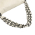 Chanel B Chanel White Ivory Calf Leather CC skin Triple Chain Flap Italy