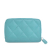 Chanel B Chanel Blue Aqua Caviar Leather Leather CC Quilted Caviar Zip Coin Purse France