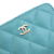 Chanel B Chanel Blue Aqua Caviar Leather Leather CC Quilted Caviar Zip Coin Purse France