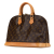 Louis Vuitton B Louis Vuitton Brown Monogram Canvas Canvas Monogram Alma PM France