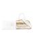 Christian Dior AB Dior Gold with White Calf Leather Medium Padded Etoile Vibe Zip Bowling Bag Italy