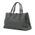 Bottega Veneta B Bottega Veneta Gray Dark Gray Nappa Leather Leather Medium Nappa Intrecciato Roma Satchel Italy