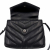 Saint Laurent Loulou Toy Chevron Quilted 2-Ways Envelope Bag Black