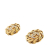 Chanel B Chanel Gold Gold Plated Metal CC Rhinestones Clip On Earrings France