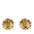 Chanel B Chanel Gold Gold Plated Metal CC Rhinestones Clip On Earrings France